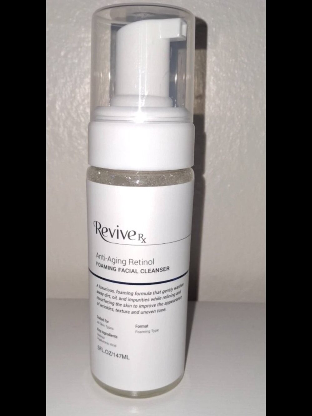ReviveRx Anti Aging Retinol Foaming Facial Cleanser 5oz Face Wash New No Box